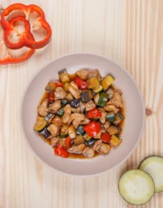 Receta Fitness - Pollo con verduras al wok